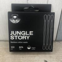 Ватные палочки с чёрным ультрамягким хлопком,Jungle Story