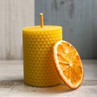 Свеча медовая с цедрой апельсина 8,5х6, Mirabelis