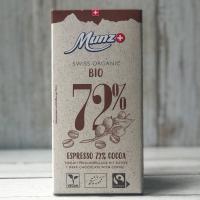 Шоколад горький 72% какао с кофе, Munz, 100 г