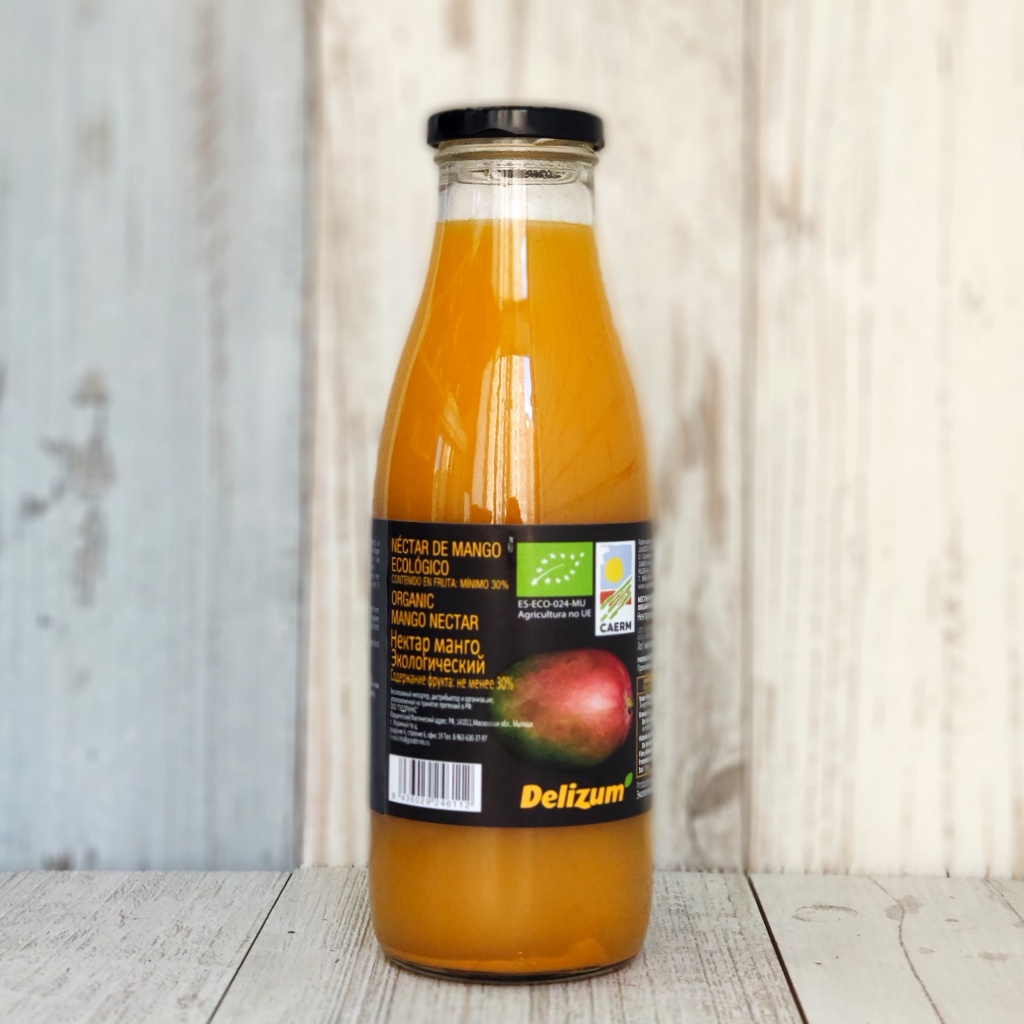 Сок манго organic, Delizum, 750 мл.