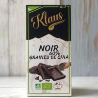 Шоколад горький с семенами чиа, 60% какао, Klaus, 100 г
