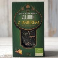 Чай зеленый цейлонский с имбирем рассыпной, Dary Natury, 80 г