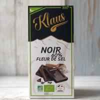 Шоколад горький с солью, 60 % какао, Klaus, 100 г