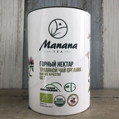 Травяной чай органик Горный нектар, 50г, Manana tea