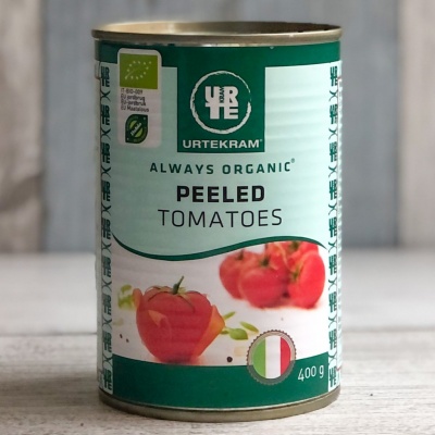Очищенные помидоры в собственном соку, Urtekram, 400 г