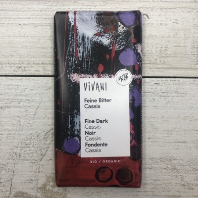 Шоколад темный с черной смородиной, Vivani, 100 г