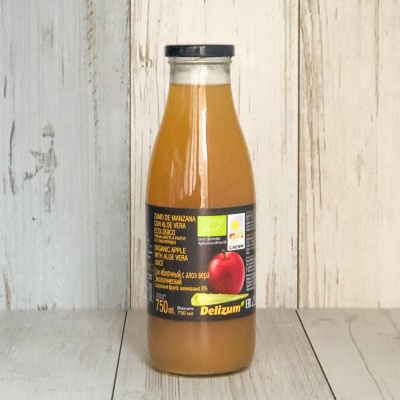 Сок яблочный с алоэ вера organic, Delizum, 750 мл