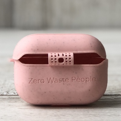 Чехол биоразлагаемый для AirPods Pro, Zero Waste People Пион (розовый)