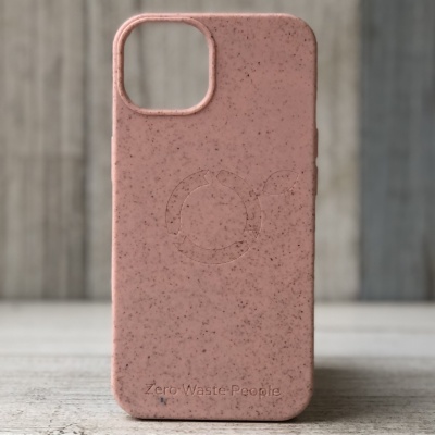 Чехол биоразлагаемый для iPhone 13, Zero Waste People Пион (розовый)
