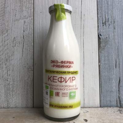 Кефир 3,2-4,6% из цельного молока, Эко-ферма "Рябинки", 500 мл