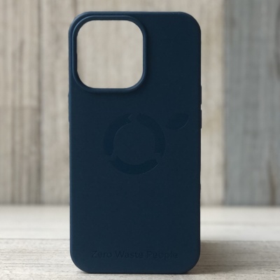 Чехол биоразлагаемый для iPhone 13 pro, Zero Waste People Голубика (синий)