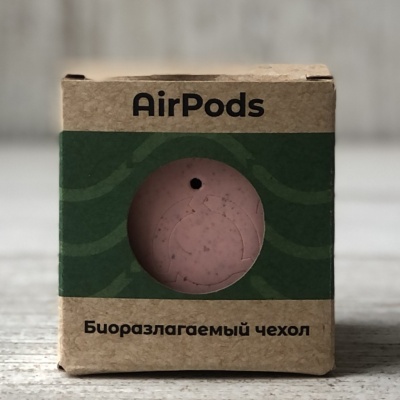Чехол биоразлагаемый для AirPods, Zero Waste People Пион (розовый)