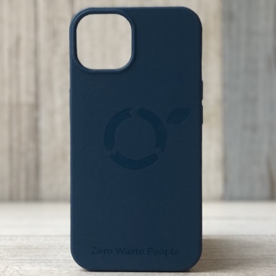 Чехол биоразлагаемый для iPhone 13, Zero Waste People Голубика (синий)