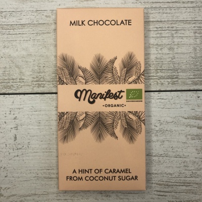 Шоколад молочный Manifest на кокосовом сахаре, Гагаринские Мануфактуры, 46% какао, 70 г